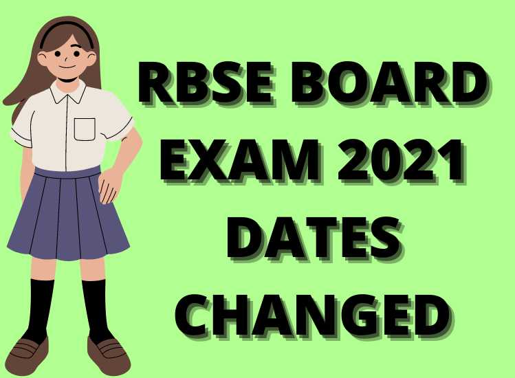 RBSE Exam 2021 RBSE Board Exam 2021 dates Changed