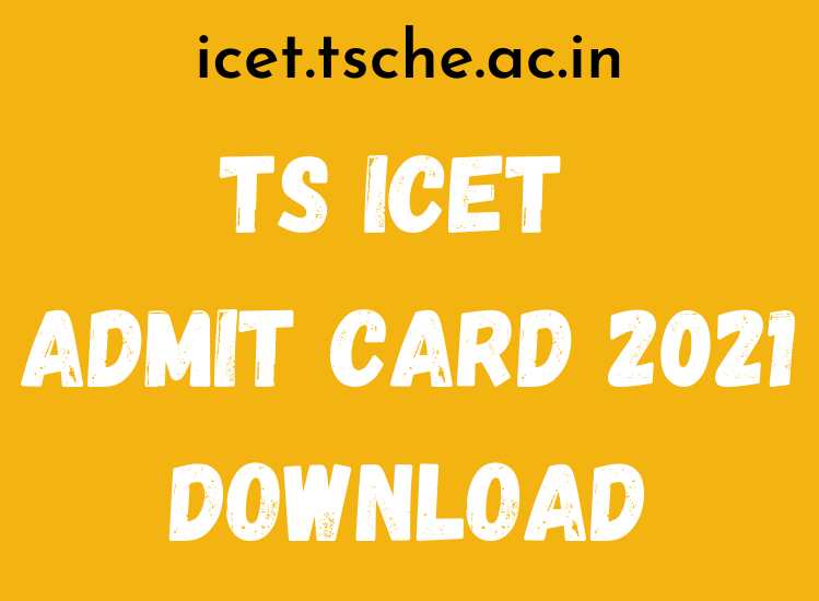 TS ICET Admit Card 2021 Download