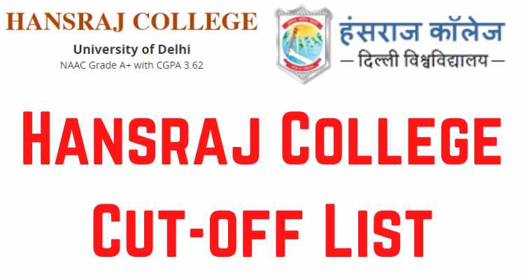 Hansraj College second Cut-off List