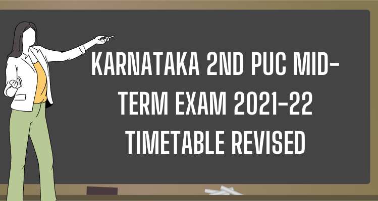 Karnataka 2nd PUC mid-term exam 2021-22 timetable revised