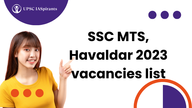 SSC MTS, Havaldar 2023 vacancies list