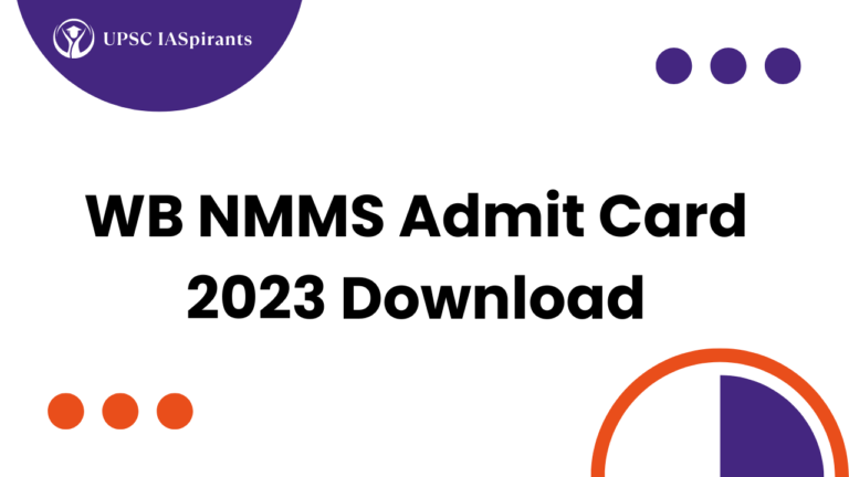 WB NMMS Admit Card 2023