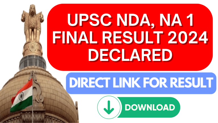 UPSC NDA, NA 1 Final Result 2024