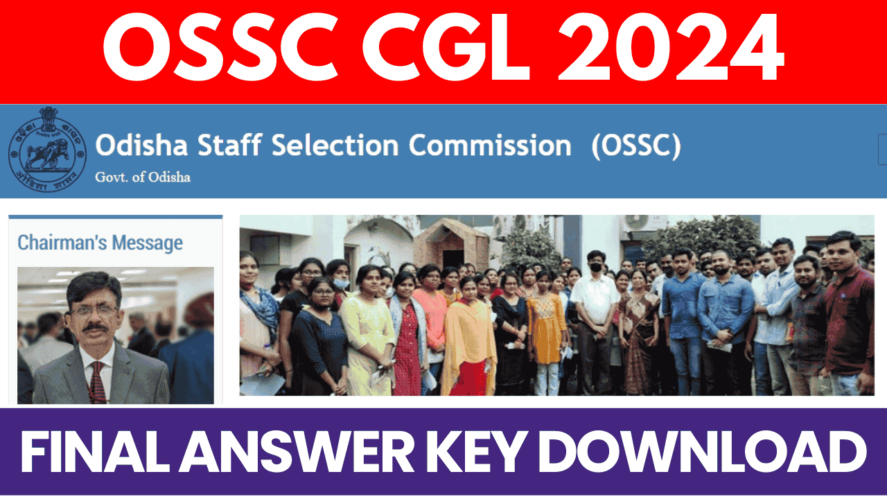 OSSC CGL prelims final answer key 2024