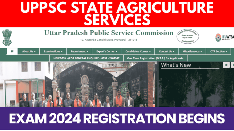 UPPSC State Agriculture Services Mains Exam 2024
