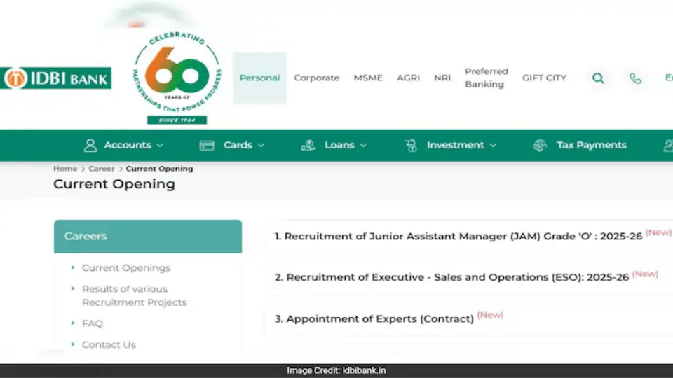 IDBI JAM And AAO Recruitment 2024