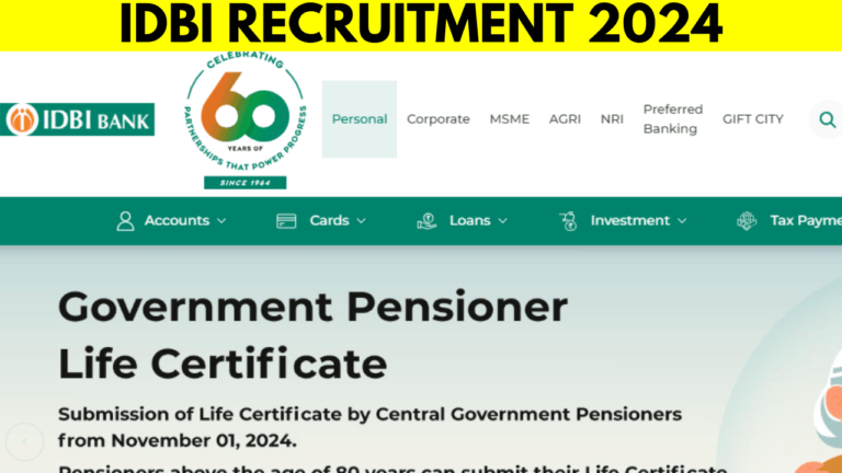 IDBI Recruitment 2024