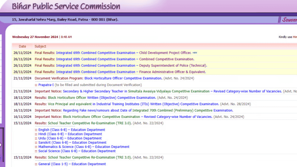 BPSC 70th CCE Prelims Admit Card 2024: Check Key Updates