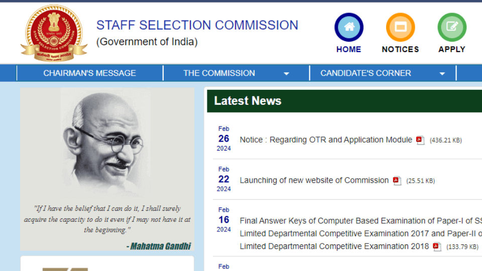 SSC CGL Tier 1 Result 2024 OUT