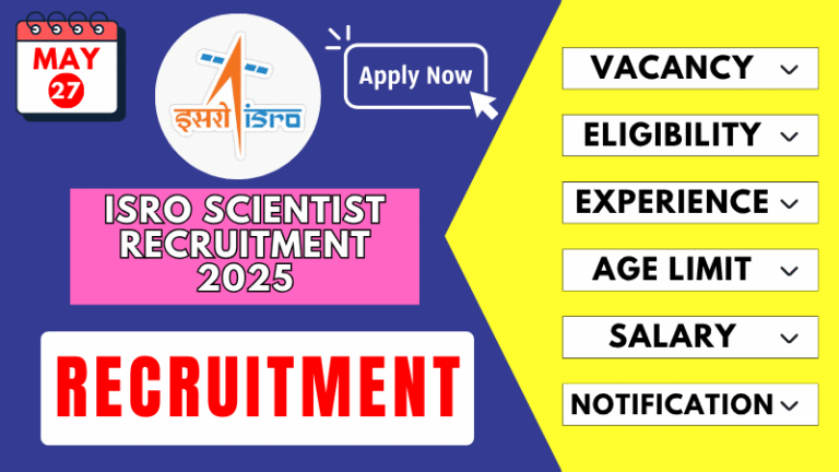 ISRO recruitment 2025 begins for 320 Scientist/Engineer posts with a salary of ₹56,100 per month