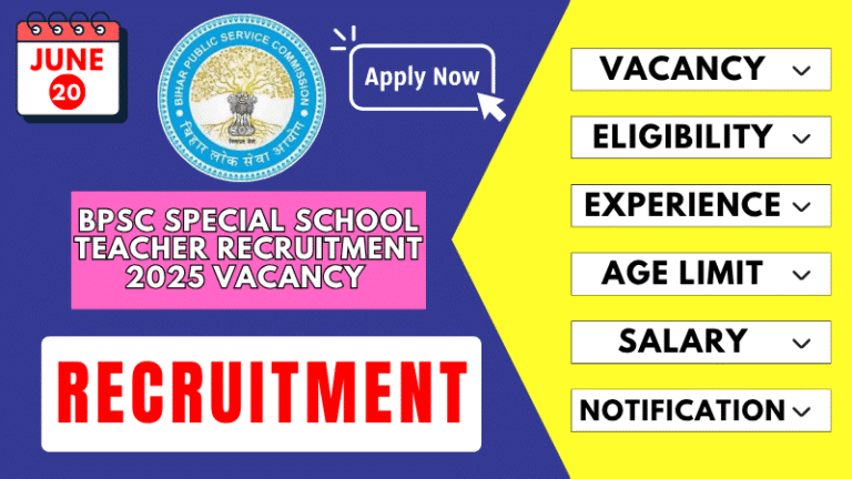 Candidates should check BPSC Special School Teacher 2025 recruitment details, eligibility, and how to apply before the July 28 deadline.