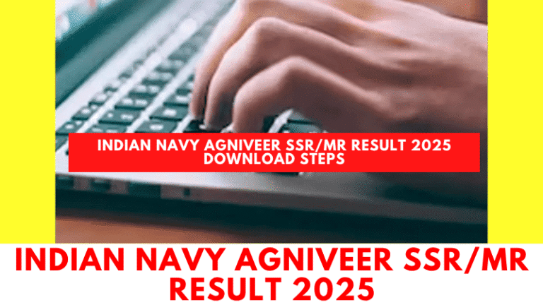 Indian Navy Agniveer SSR/MR 2025 result login portal with download instructions