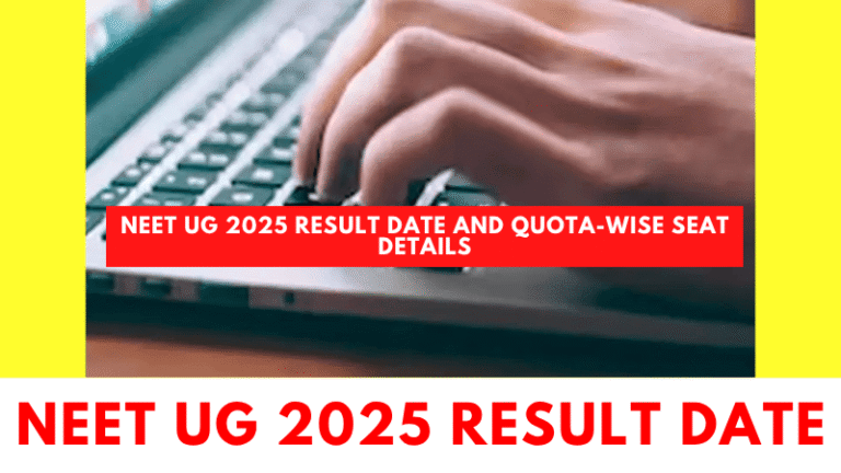 NEET UG 2025 result announcement with counselling quotas and exam details shown