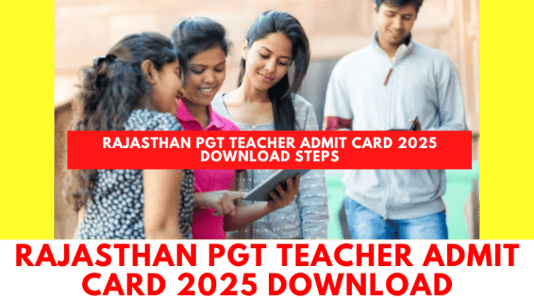 Candidate viewing and downloading Rajasthan RPSC PGT Teacher Admit Card 2025 on the official RPSC website.