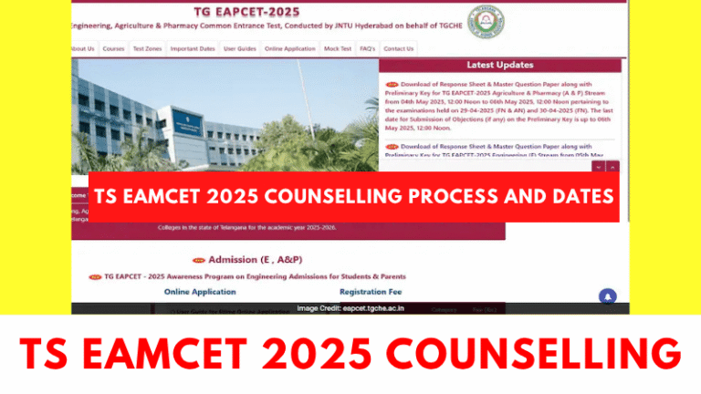 TS EAMCET 2025 candidates checking counselling schedule and registration steps on official portal