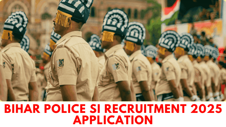 Aspirant applying for Bihar Police SI 2025 recruitment on bpssc.bihar.gov.in with 1,799 posts and September 26 start date.