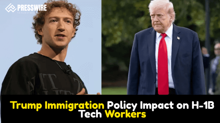 Illustration of H-1B visa holders at Meta and Microsoft airports rushing back to the US amid Donald Trump's immigration crackdown, highlighting urgency in tech visa news.