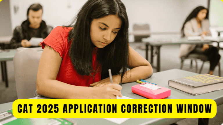 Candidates editing CAT 2025 application form on laptop, focusing on photo upload and test city selection during the limited correction window closing October 7 at iimcat.ac.in.