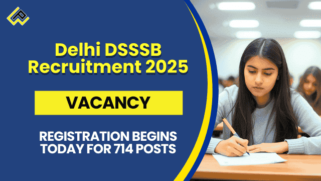 Infographic on Delhi DSSSB MTS Recruitment 2025 with 714 posts January 5 deadline Class 10 18-27 age Rs 100 fee UR/OBC CBT 200 MCQs 2 hours and five-step apply dsssb.delhi.gov.in for aspirants.