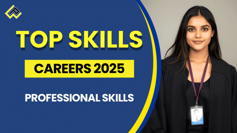 Infographic on in-demand professional skills 2025 with 11 key areas Data Science Cyber Security AI table descriptions USD 3.5 trillion market by 2033 for career aspirants.