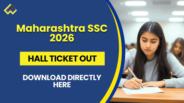 Infographic on Maharashtra SSC Hall Ticket 2026 release January 19 seven-step school download mahahsscboard.in February 20-March 18 exams correction process for Class 10 students.